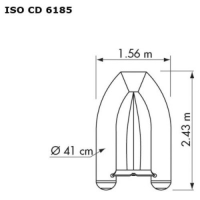 Annexe Plastimo Yacht 2026 - Modèle PRI 240 V (Simple coque polyester)