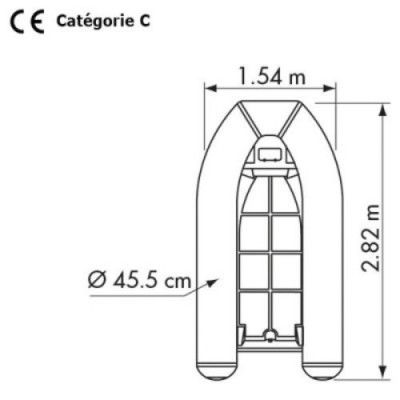 Annexe Plastimo Yacht 2026 - Modèle PRI 270 RF (Double coque polyester)