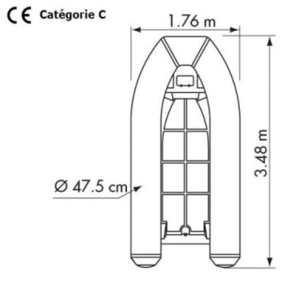 Annexe Plastimo Yacht 2026- Modèle PRI 350 RF (Double coque polyester)