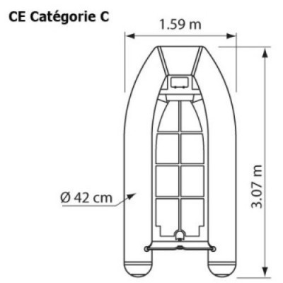 Annexe Plastimo Coque Aluminium 2026 - Modèle 310 double coque Hypalon