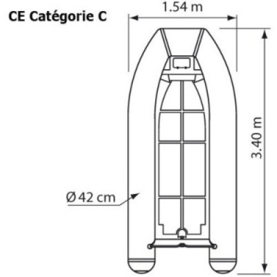 Annexe Plastimo Coque Aluminium 2026 - Modèle 340 double coque Hypalon
