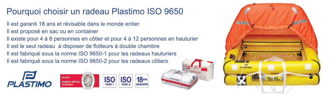 Radeau Plastimo côtier 2026 Coastal, Radeau Plastimo hauturier 2026 Transocéan